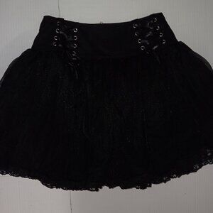 U & ME FOR MILLENNIUM GOTH LACE LAYERED SKIRT